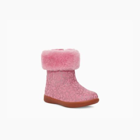 UGG Jorie II Glitter Leopard - Boots Småbarn - Rosa (NO-B009)